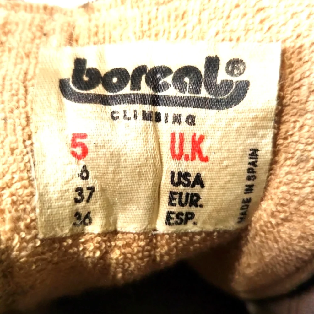 Boreal Ace Lucky Charm Rock Climbing Shoe Black Suede w/Yellow & Lime Size 5 - Picture 8 of 13